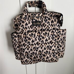 Itzy Ritzy Quilted Leopard Print Tote in Pink and Black